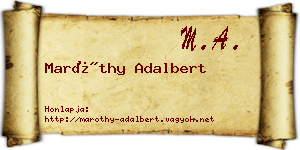 Maróthy Adalbert névjegykártya
