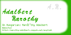 adalbert marothy business card